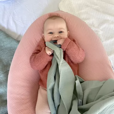 Doomoo - Esarfa pentru alaptat multifunctionala din bumbac organic Momâ€™n Play Green