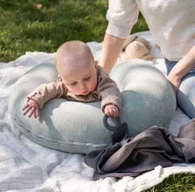 Doomoo - Esarfa pentru alaptat multifunctionala din bumbac organic Momâ€™n Play Grey