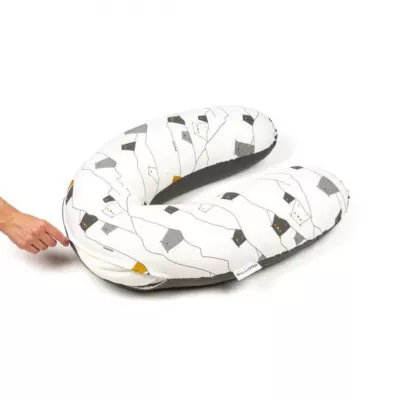 Doomoo - Perna mare pentru gravide si bebelusi 3 in 1, bumbac organic Buddy Bear Grey