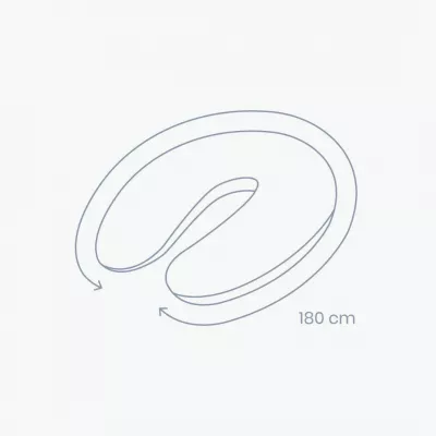 Doomoo - Perna mare pentru gravide si bebelusi 3 in 1, bumbac organic Buddy Cloudy Kaki