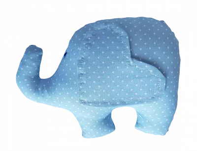 Elefantel din panza - Bleu - Papusile Vesele