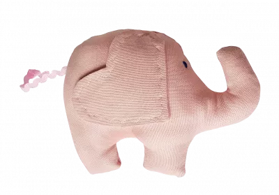 Elefantel din panza - Roz / Floricele  - Papusile Vesele