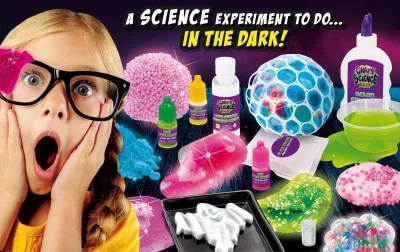 Experimente geniale - Laboratorul de slime	fluorescent