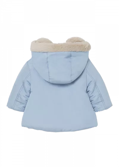 Geaca reversibila ECOFRIENDS cu urechiuse - Bej / Bleu - Mayoral 