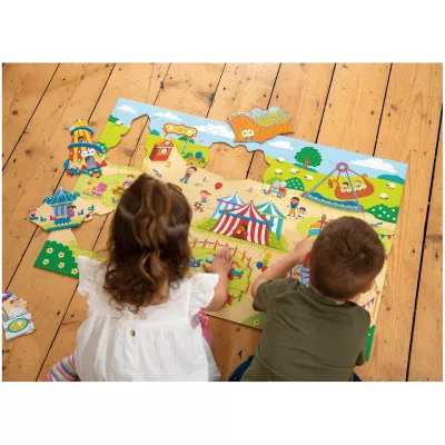 Giant Floor Puzzle: Parcul de distractii (30 piese)