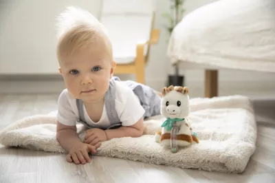 Jucarie de plus cu bilute zornaitoare - Sophie la Girafe