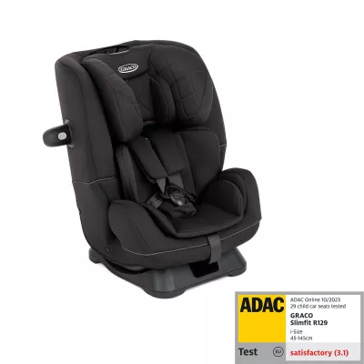 Graco - Scaun auto SlimFit Midnight, 40-145 cm, certificat R129 si testat ADAC