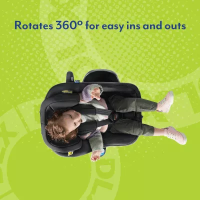 Graco - Scaun auto Turn2Me 360Â° DLX Iron, 40-105 cm, certificata R129 si testat ADAC