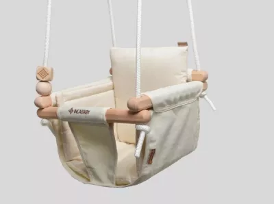 Incababy - Legan multifunctional pentru junior, 1-5 ani (30 kg), testat TÜV Rheinland, Cream