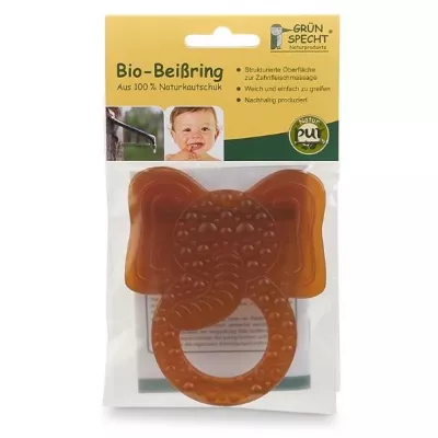 Inel pentru dentitie din cauciuc natural BIO - Elefant - Grunspecht