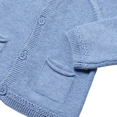 Jacheta bleu tricotata cu bumbac sustenabil - Mayoral 