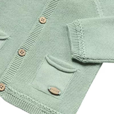 Jacheta vernil tricotata cu bumbac sustenabil - Mayoral 2-4 luni