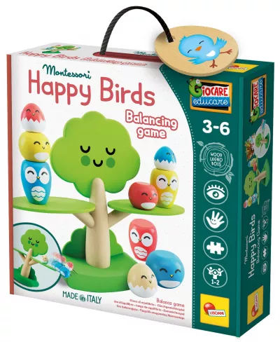 Joc de echilibru  Montessori - Pasarele vesele