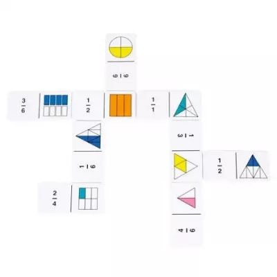 Joc domino - Curcubeul fractiilor