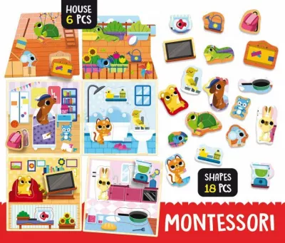 Joc Montessori - Casuta animalelor de companie