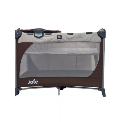 Joie - Patut pliant Commuter Change Beige Dots, cu cosulet detasabil inclus