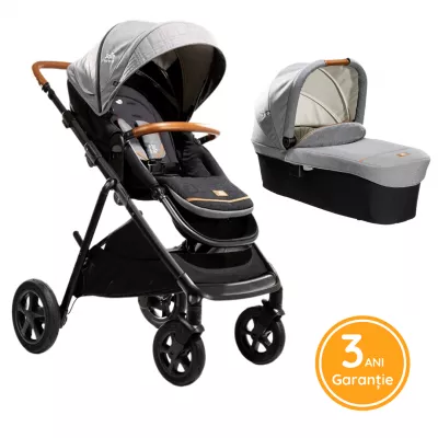 Joie - Carucior multifunctional 2 in 1, reglabil pe inaltime, Aeria Signature Carbon