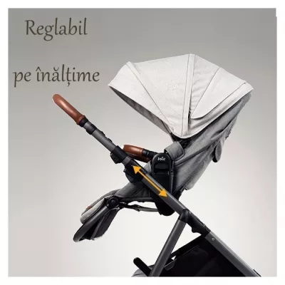 Joie - Carucior multifunctional 2 in 1, reglabil pe inaltime, Aeria Signature Carbon