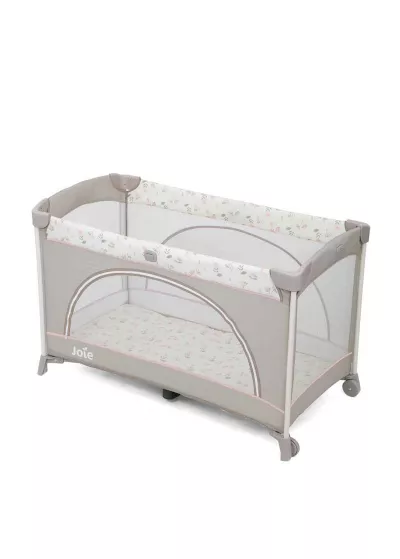 Joie - Patut pliant cu 2 niveluri Allura 120 cm, Flowers Forever