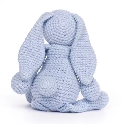 Jucarie crosetata manual - Iepurele Bunny - albastru - Maimutzeria Tiarra