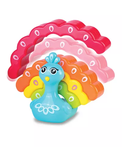 Jucarie de stivuit - Paun colorat