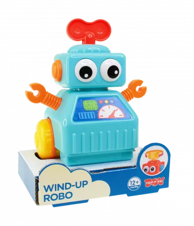 Jucarie interactiva - Robotel cu cheita (albastru)