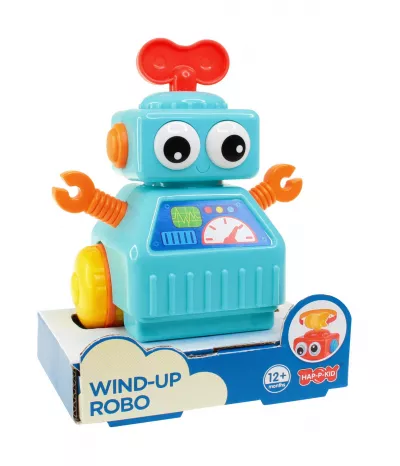 Jucarie interactiva - Robotel cu cheita (albastru)