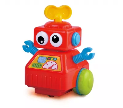 Jucarie interactiva - Robotel cu cheita (rosu)