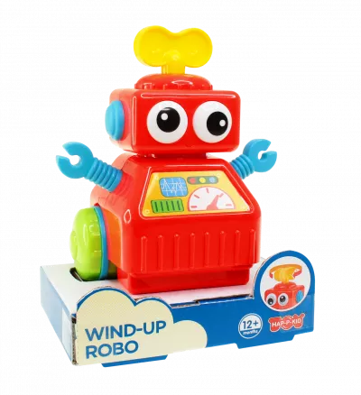 Jucarie interactiva - Robotel cu cheita (rosu)