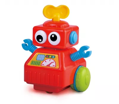 Jucarie interactiva - Robotel cu cheita (rosu)