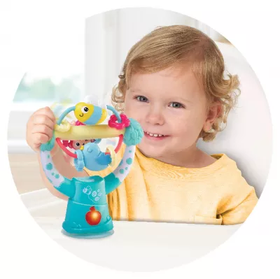 Jucarie interactiva cu ventuza - Invarte si descopera