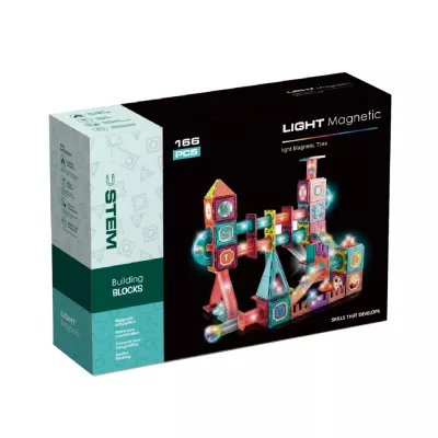Labirintul meu magnetic cu lumini - 166 piese (7.5 cm)