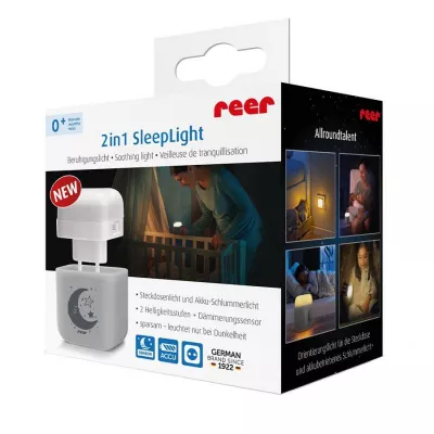 Lampa de veghe 2 in 1 cu LED-uri gri REER 52141