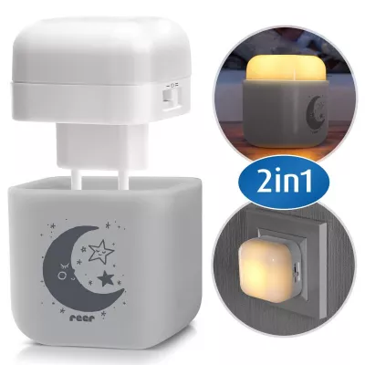 Lampa de veghe 2 in 1 cu LED-uri gri REER 52141