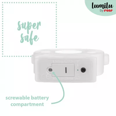 Lampa de veghe cu LED, cu oprire cronometrata, forma ursulet, alba, Lumilu Cute Friends Bear, Reer 52310