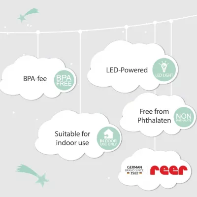 Lampa de veghe cu LED, cu oprire cronometrata, forma ursulet, alba, Lumilu Cute Friends Bear, Reer 52310