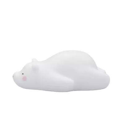 Lampa de veghe si veioza cu LED, lumina reglabila si oprire cronometrata, forma urs polar, alba, Lumilu Lazy Friends Bear, Reer 52230