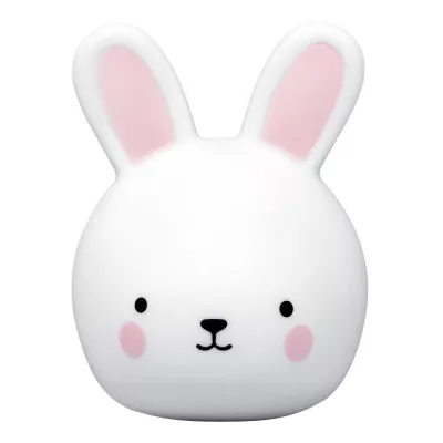 Lampa de veghe si veioza cu touch, 2in1, prindere perete, cu led, lumina reglabila si oprire cronometrata, forma iepuras, Lumilu Touch Light Bunny, Reer 52200