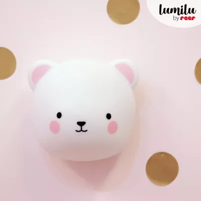Lampa de veghe si veioza cu touch, 2in1, prindere perete, cu led, lumina reglabila si oprire cronometrata, forma ursulet, Lumilu Touch Light Bear, Reer 52210