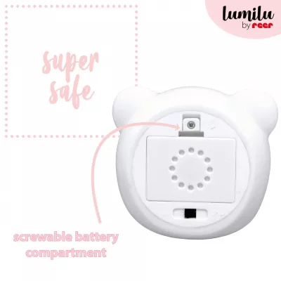 Lampa de veghe si veioza cu touch, 2in1, prindere perete, cu led, lumina reglabila si oprire cronometrata, forma ursulet, Lumilu Touch Light Bear, Reer 52210