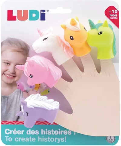 Set 5 marionete deget - Unicorn - Ludi