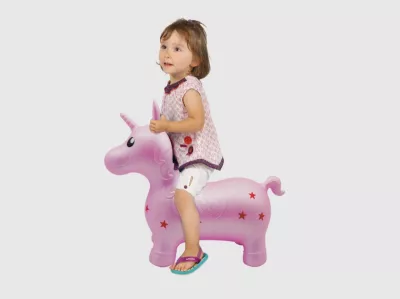 Unicorn saltaret, roz - Ludi