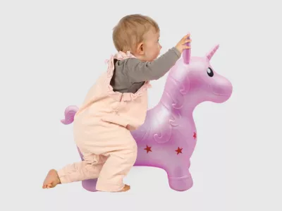 Unicorn saltaret, roz - Ludi