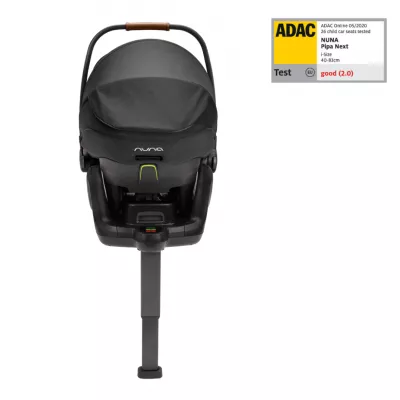 Nuna - Scoica auto i-Size Pipa Next Caviar, nastere - 83 cm, testata ADAC