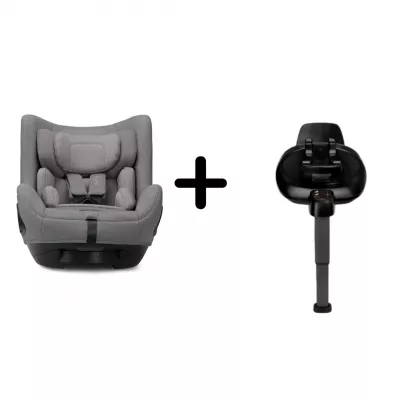 Nuna - Set Scaun auto rotativ i-Size TODL next Frost, 40-105 cm + Baza isofix BASE next i-Size pentru TODL next