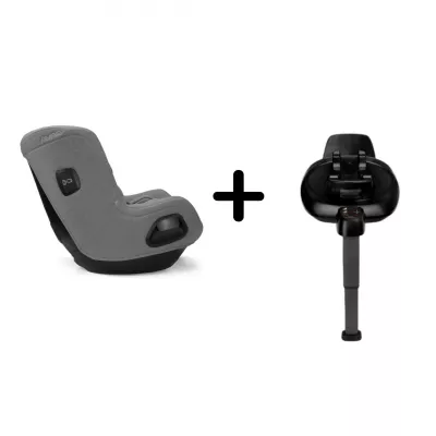 Nuna - Set Scaun auto rotativ i-Size TODL next Frost, 40-105 cm + Baza isofix BASE next i-Size pentru TODL next