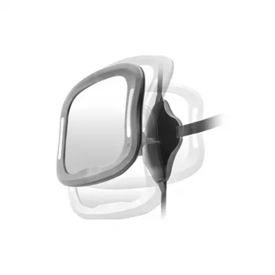 Oglinda de siguranta auto cu LED pentru monitorizare bebelusi, prindere pe tetiera, Reer BabyView 86101