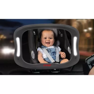 Oglinda de siguranta auto cu LED pentru monitorizare bebelusi, prindere pe tetiera, Reer BabyView 86101
