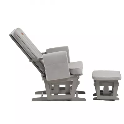 ONINO - Fotoliu reglabill pentru alaptare, cu suport de picioare inclus, CALM.me Classic, Pearl Gray