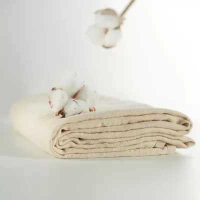 ONINO - Muselina multifunctionala din bumbac 100% organic, HUG.me, Creamy Vanilla, x1 bucata, 120 x 120 cm, certificata GOTS